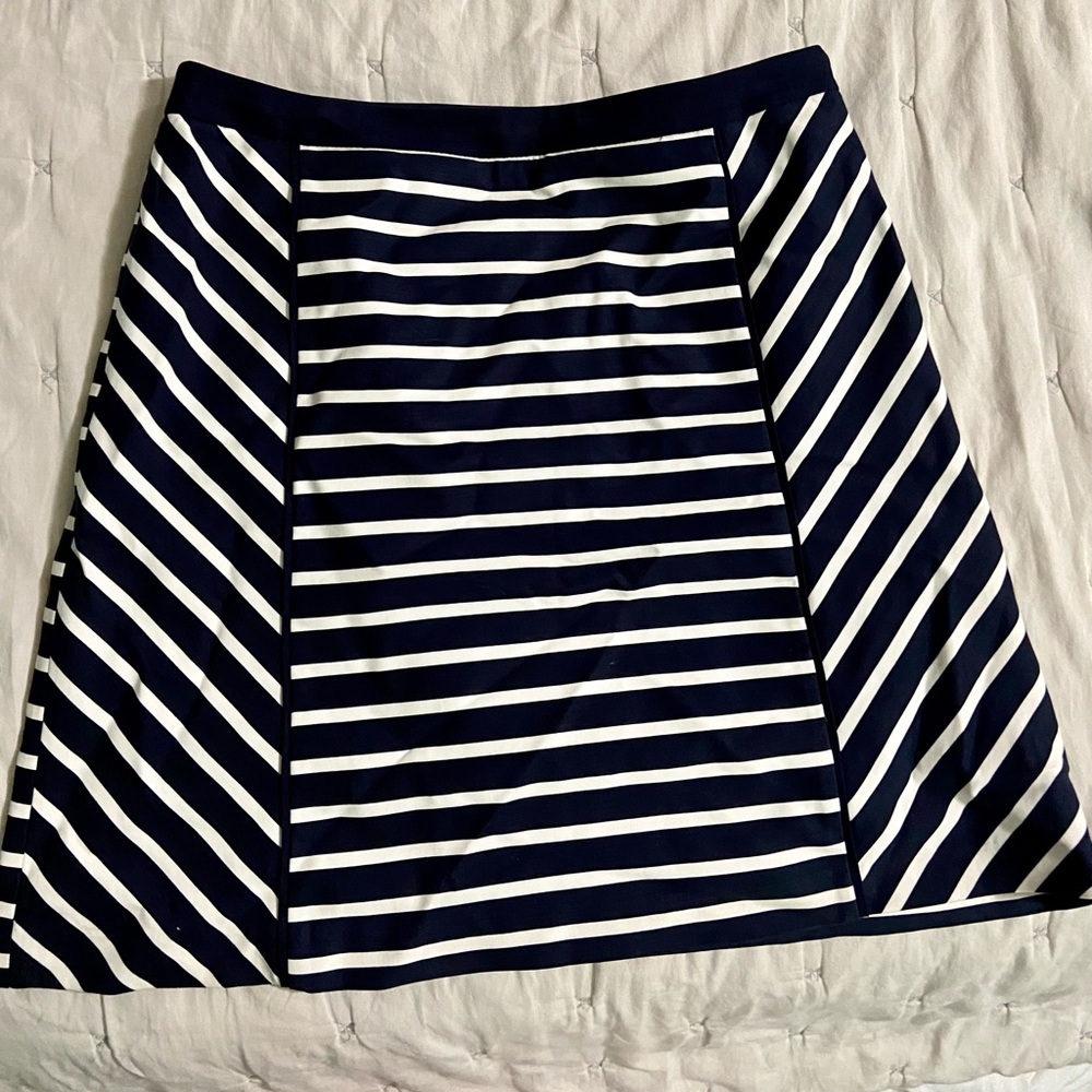 Navy and white work skirt